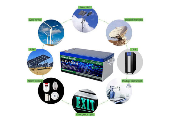 Bms 12V 200ah Deep Cycle Lithium Battery Rechargeable For RV and Marine