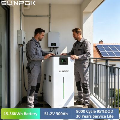 SUNPOK Factory New Arrival 51.2V 15KWH Home Energy Storage Battery 48V 300AH Solar Lithium Battery 15KWH LiFePO4 Battery