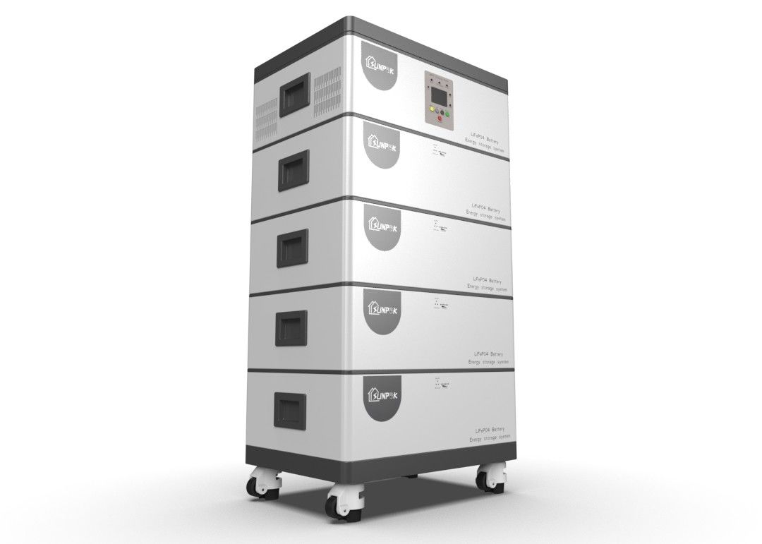 Alto voltaje elegante de la batería apilada del almacenamiento LiFeP04 de la energía solar para la UE Warehouse