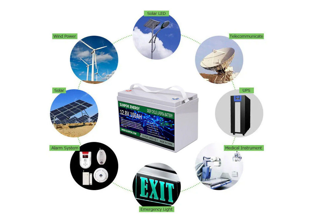 Baterías del gel del Agm de la larga vida de Ion Deep Cycle Battery 12v 24V 100ah 200ah del litio LiFePo4