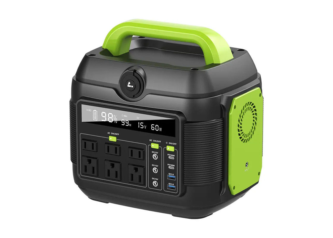 Batería de litio portátil del banco 600w del poder de la estación con el tipo generador solar de la CA DC del paladio de C