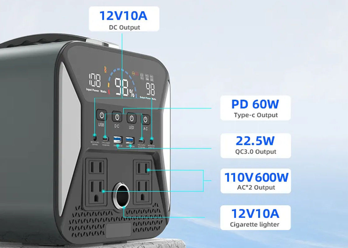 fuente de alimentación al aire libre portátil del almacenamiento de energía del banco de la central eléctrica que acampa móvil 1000w