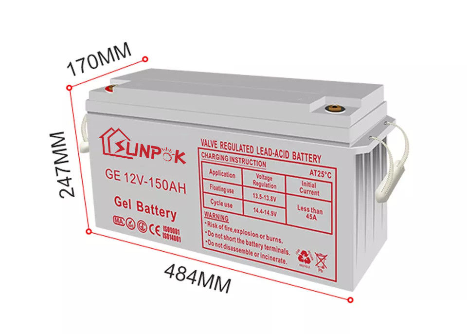 batería profunda del gel del ciclo 12v	: Una vida útil más larga para la batería de energía solar del gel del almacenamiento 12v