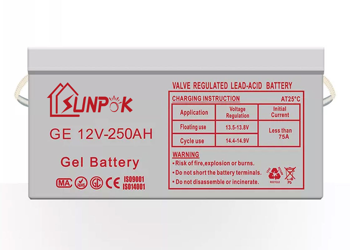 Batería profunda solar del gel del ciclo de la batería 12v 250ah 200ah 100ah del gel del ciclo profundo recargable de Subpok