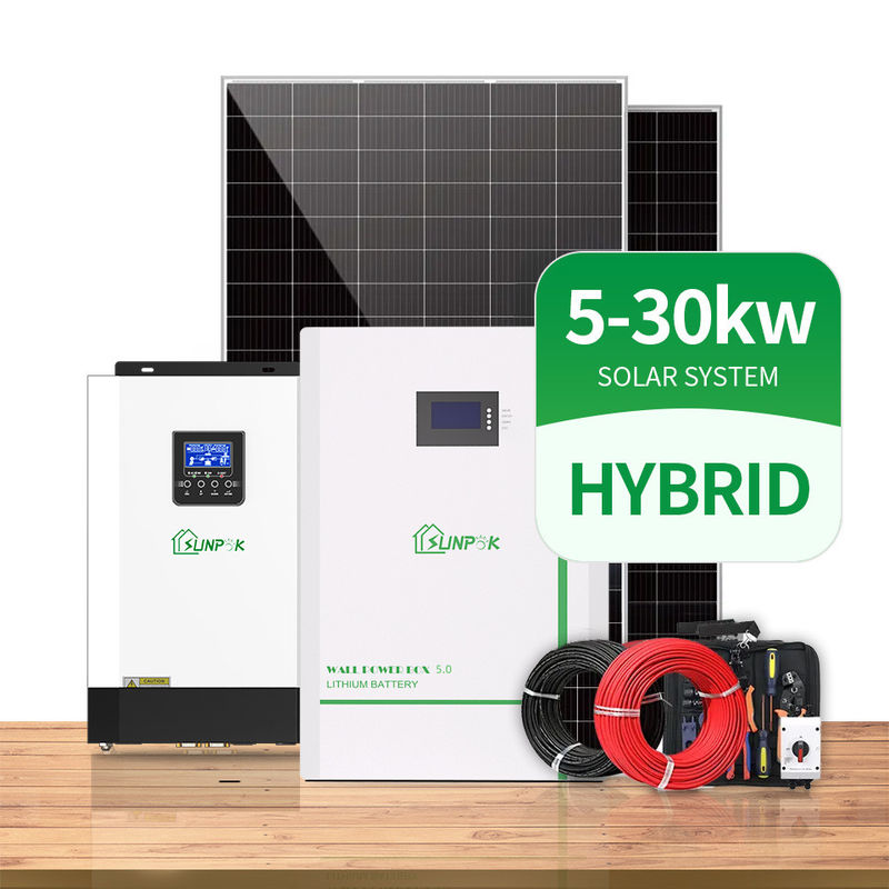 Híbrido de la energía solar del hogar del sistema 5KW 10KW 15KW 20KW 30KW 50KW del panel solar de la rejilla