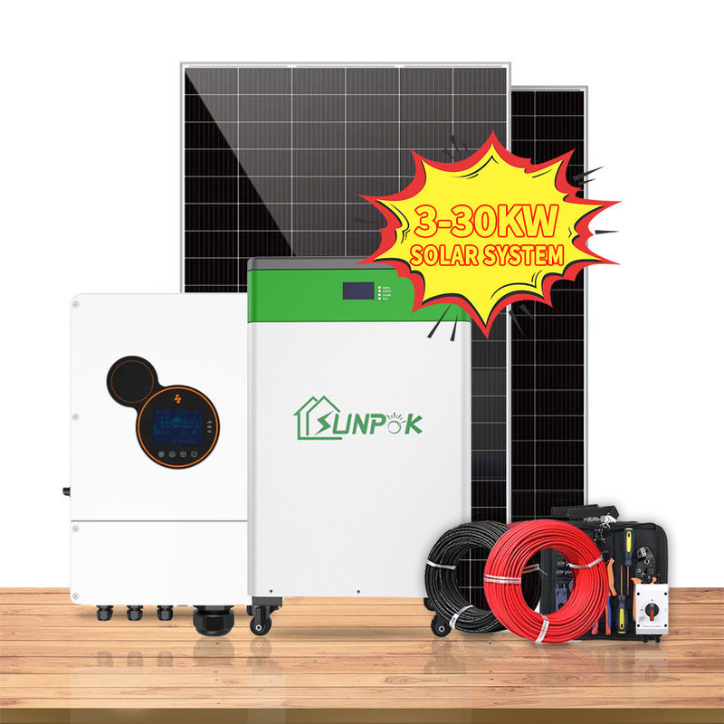 Inversor híbrido híbrido casero del equipo 5kw 6kw 8kw 10kw de la Sistema Solar de la Sistema Solar completa de la rejilla