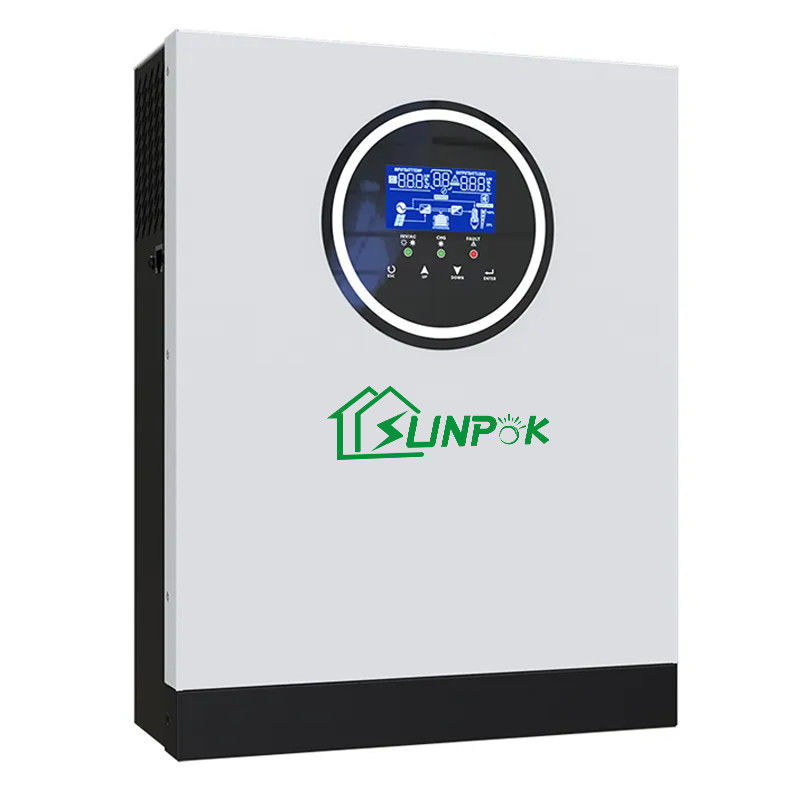 Sunpok 5kw 6kw 7kw en rejilla del híbrido solar del uso en el hogar del inversor de la rejilla del inversor de la rejilla