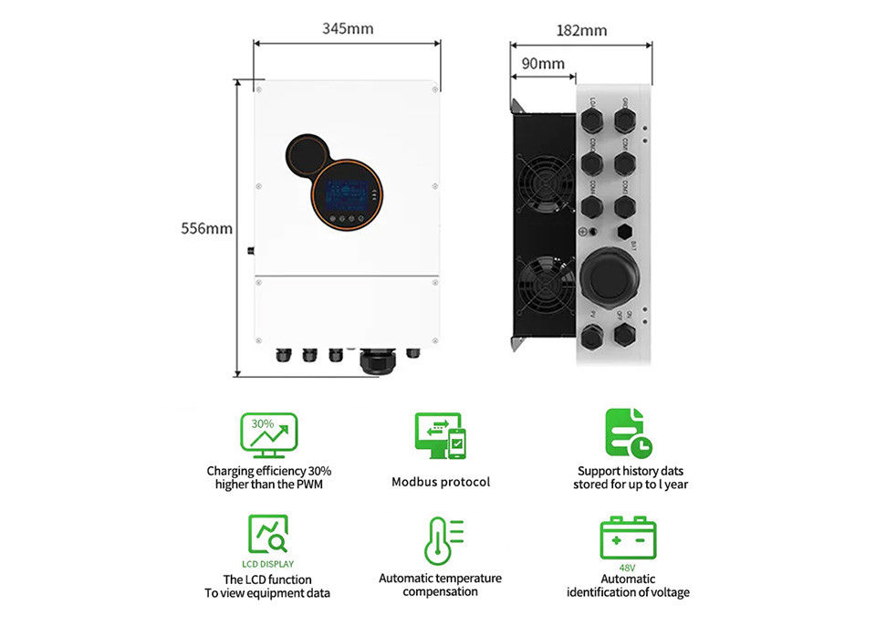 inversor solar de 6kw 8kw 48v de los convertidores de energía solar del inversor del poder del inversor de la rejilla para el sistema del almacenamiento