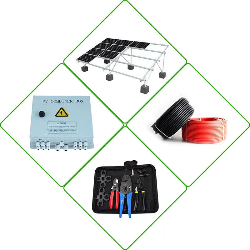 Sistema 3kw 5kw 6kw 8kw 10kw 24v del almacenamiento de la batería de la energía solar de MSDS de la Sistema Solar de la rejilla