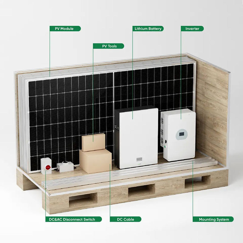 Inversor de energía solar híbrido del sistema del poder de la rejilla residencial apagado para UE 10kw 12kw