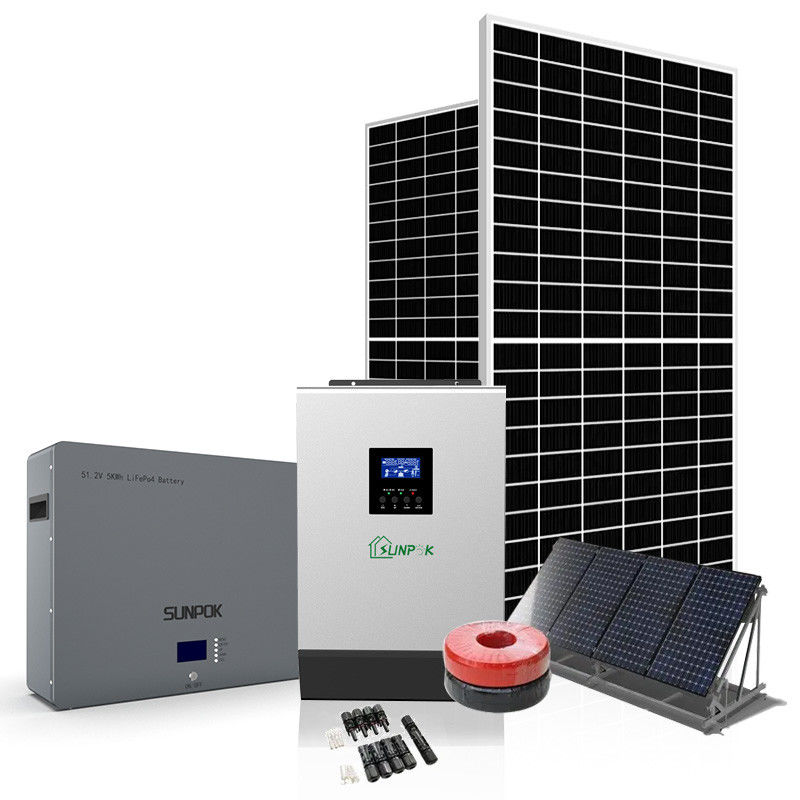Sistema 3kw 5kw 6kw 8kw 10kw 24v del almacenamiento de la batería de la energía solar de MSDS de la Sistema Solar de la rejilla