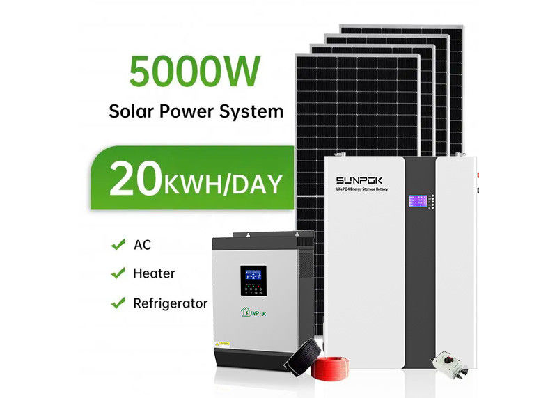 Kit de sistema solar híbrido certificado VDE con controlador MPPT y tipo de batería de plomo