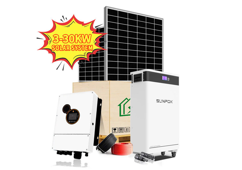 Sistema solar 6.2kw Completo 6.2KW 11KW Completo Kit solar fuera de la red Sistema de paneles solares para el hogar Sistema de energía solar