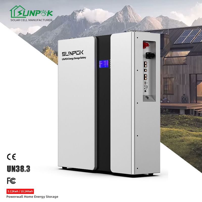 Pared solar montada 48v 50ah 100ah 150ah 200ah Energía de almacenamiento Powerwall 5kw 10kw Lifepo4 Batería de iones de litio