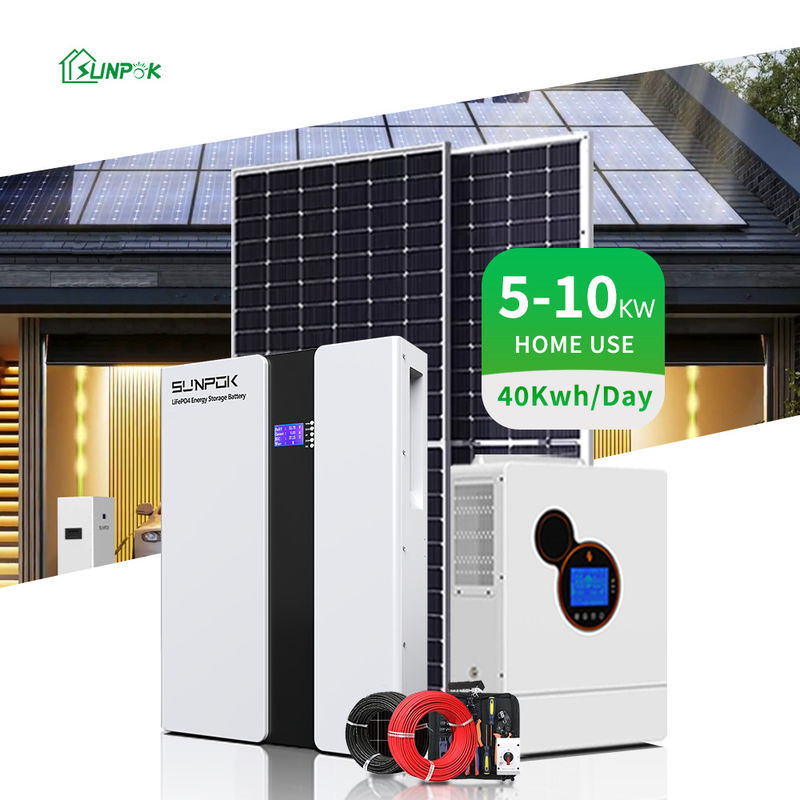 Sistemas de energía solar 3kw 5kw 10kw 12kw 15kw híbrido fuera de la red conjunto completo de paneles solares