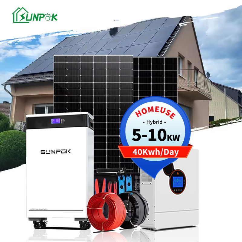 Sistema de energía solar para uso doméstico Kit completo 5Kw 10Kw 30Kw Paneles solares Sistema de energía