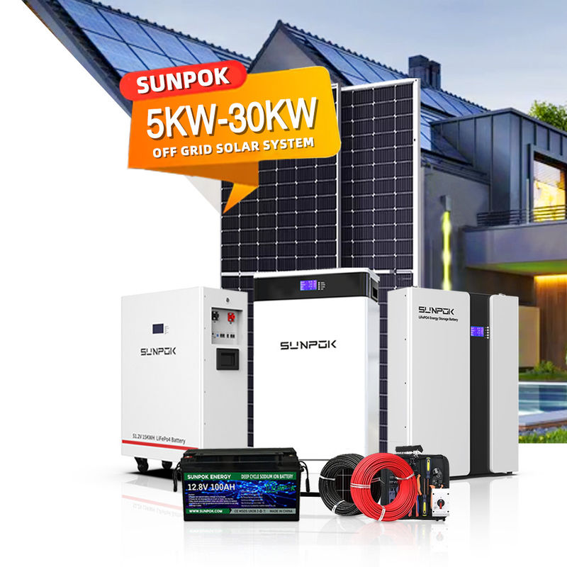 Sistema de energía para el techo del hogar 3kw 5kw 8kw 10kw 15kw 20kw 30kw