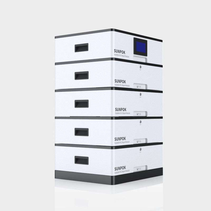 Batería de almacenamiento de energía modular acumulable 48V 10kwh 20kwh 400Ah Batería de alta tensión para la casa