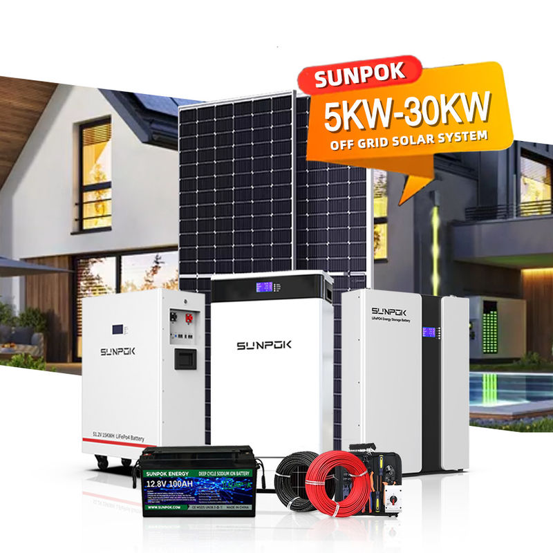 Batería solar de 48V 100AH 120AH para sistema solar híbrido 6KWH 12KWH 18KWH 24KWH 30KWH