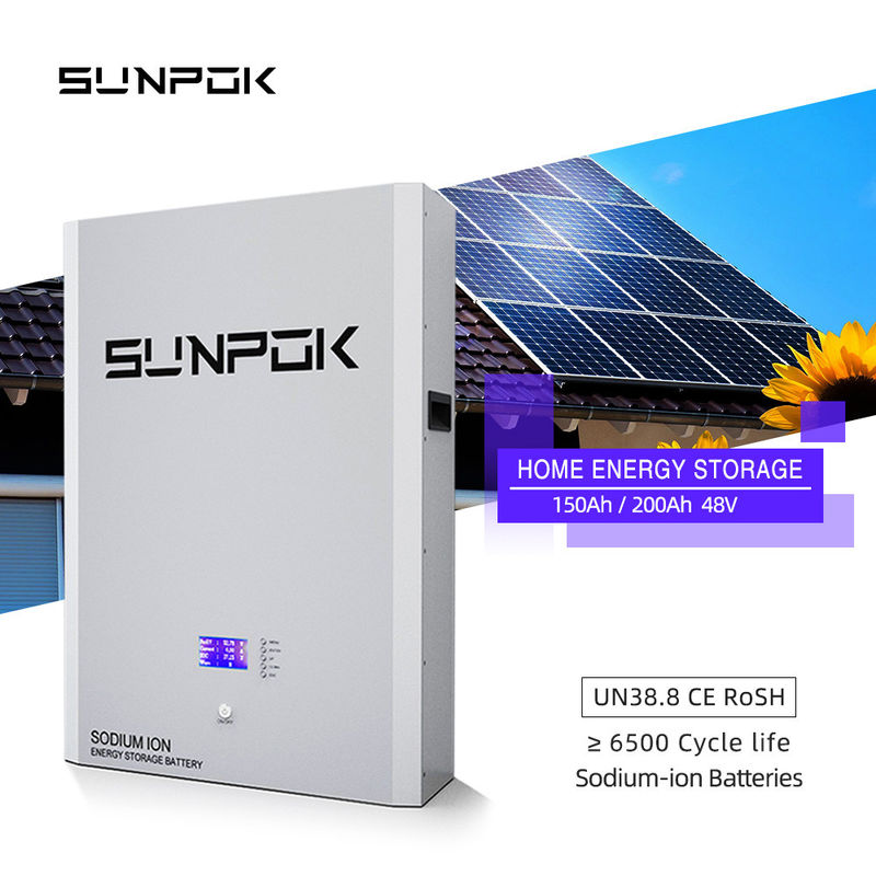 Sistema de almacenamiento de baterías de sodio-iones de 48 V montado en la pared 100ah 150ah 200ah 5kwh 10kwh 20kwh