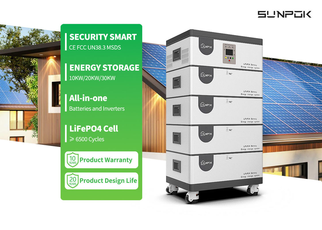 Todo en un inversor y batería de litio 10kw 15kw 20kwh 30kwh todo en uno
