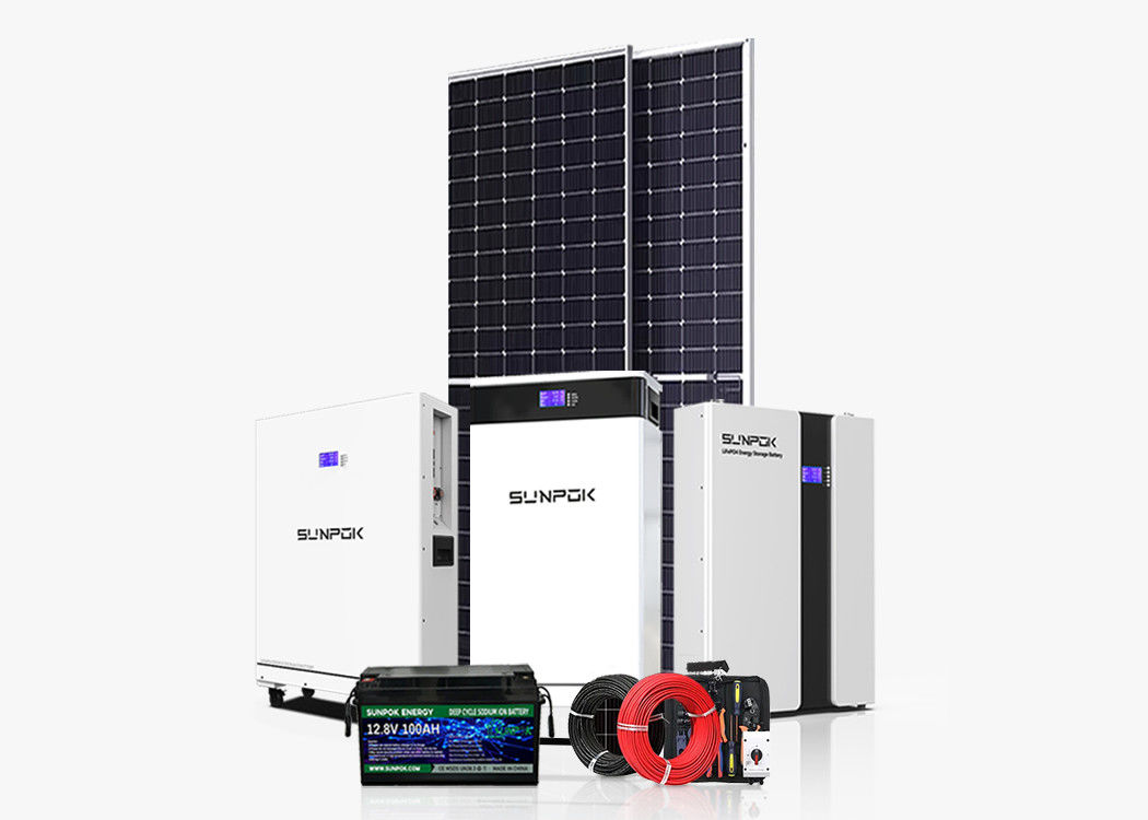 Sistema de energía solar fuera de la red de 10kw Sistema de almacenamiento de energía solar para el hogar de 5kw 20kw 30kw