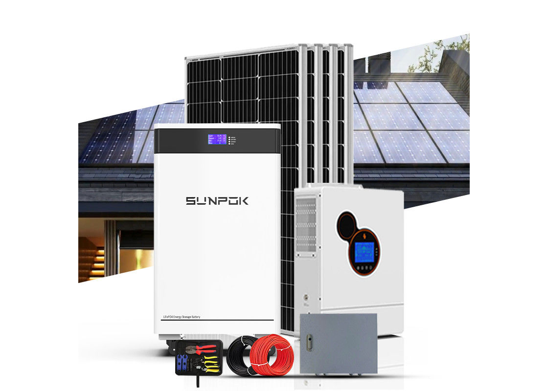 Sistemas Solares Completo Kit Home 10kw 15kw 200kw Fuera de la red de energía híbrida Inversor de batería Panel de almacenamiento Sistema de energía solar