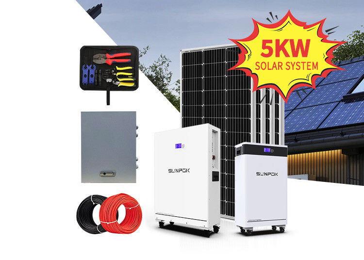 Sistema solar 8kw 10kw 12kw 15kw Kit de paneles solares con batería de litio e inversor