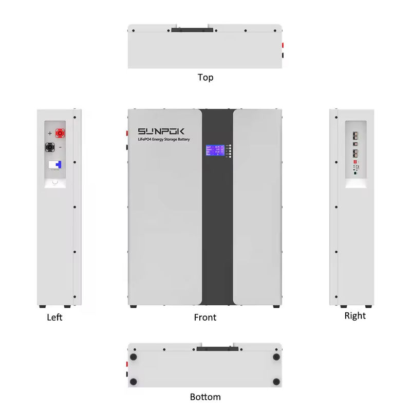 Smart Bms y Bluetooth 6500+ Ciclo profundo 51.2v 200ah Batería de almacenamiento de energía