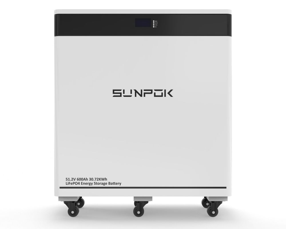 2025 Tipo de piso 30kwh Lifepo4 Batería 51.2v 600Ah Almacenamiento de energía Batería de litio con WIFI y Bluetooth