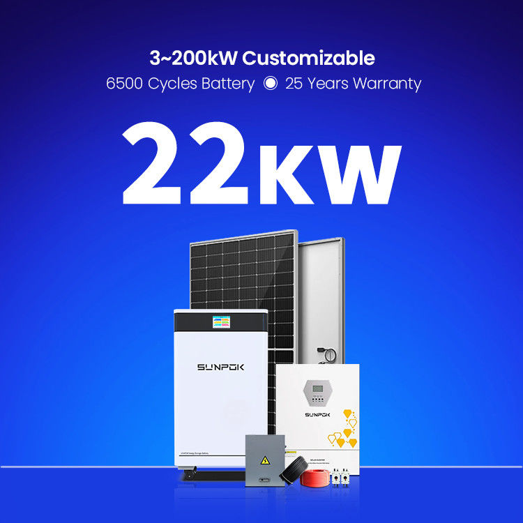 Sistema solar completo de 10KW 3.5kw 6.2kw 11kw 22kw Kit de paneles solares híbridos fuera de la red Sistema de energía solar para el hogar