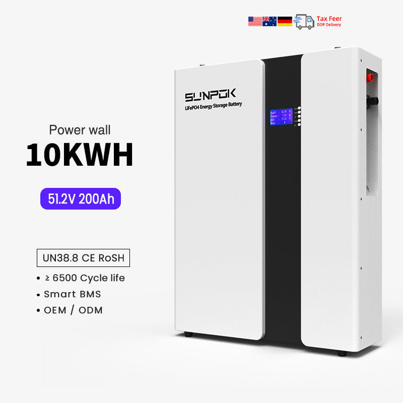 Batería Lifepo4 48V 51.2V 10KWH Batería de litio montada en la pared 48V 200ah Batería de iones de litio Solaire para sistema solar