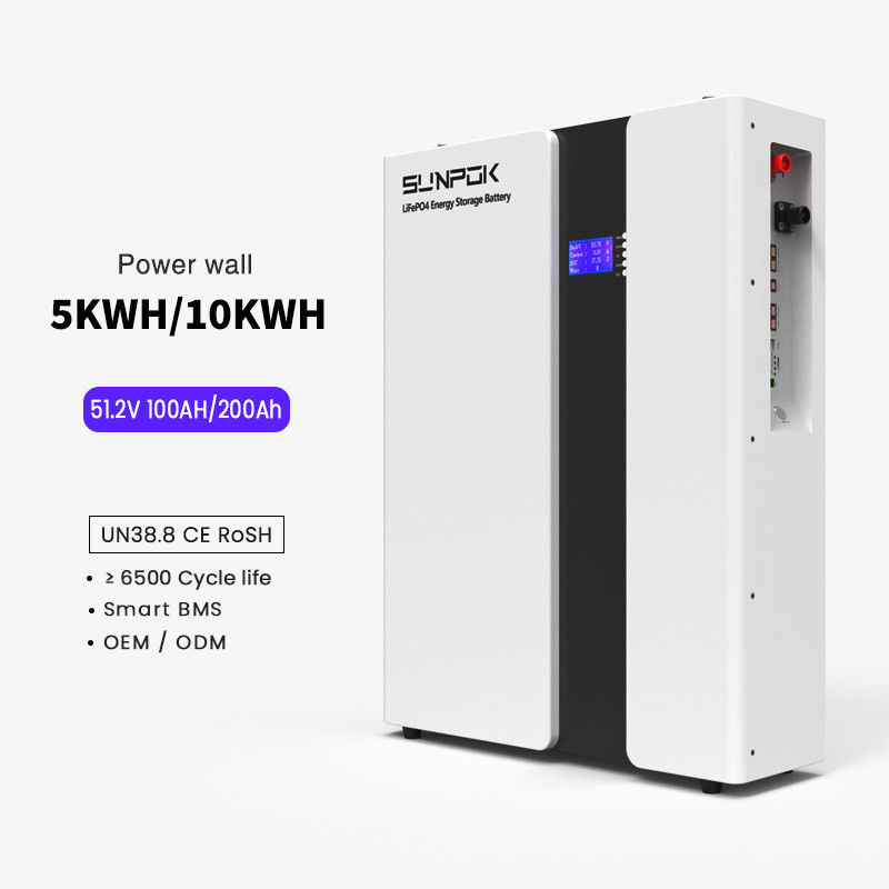 Home Lifepo4 Batería de almacenamiento de energía solar 200Ah 48V 10kWh Power Wall Ion de litio Lifepo4 Batería con el mejor precio