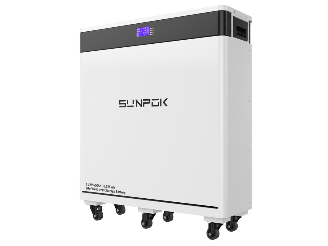30KW Ciclos profundos 600AH Movible montado en el suelo LiFePO4 51.2V Batería de iones de litio Almacenamiento de energía en el hogar