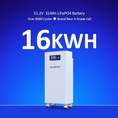 Solar Lifepo4 48V 300Ah Lithium Iron Phosphate Battery 51.2V 314Ah 15kw Lithium Ion Battery Pack for Solar Power