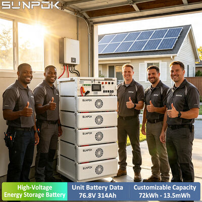 Batería para el hogar SUNPOK Lifepo4 76.8V 314AH Paquete de baterías de iones de litio Batería de almacenamiento de energía de alto voltaje