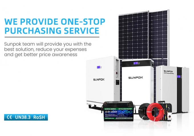 15kwh Sistema de energía solar para el hogar 51.2V 300Ah LiFePO4 Batería de litio Batería de almacenamiento de energía 5