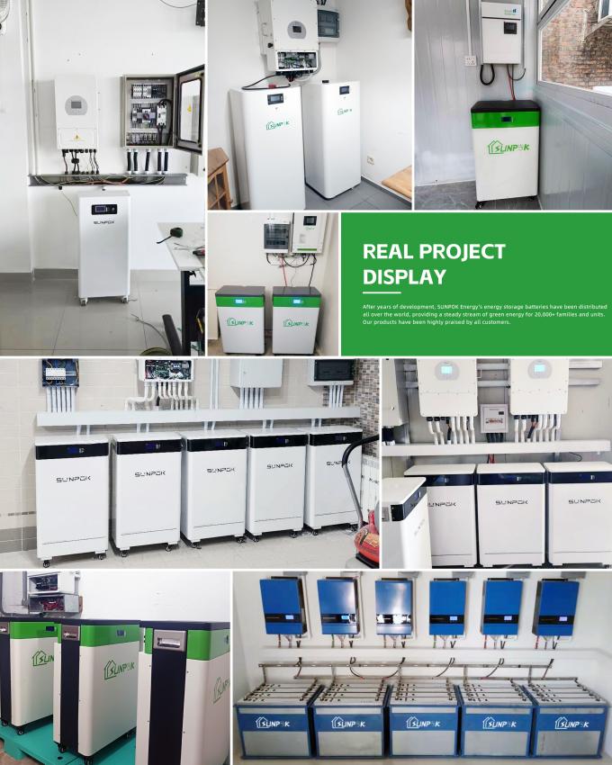 15kwh Sistema de energía solar para el hogar 51.2V 300Ah LiFePO4 Batería de litio Batería de almacenamiento de energía 9