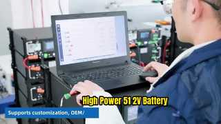 Batería de alto voltaje de 51,2 V y 100 Ah